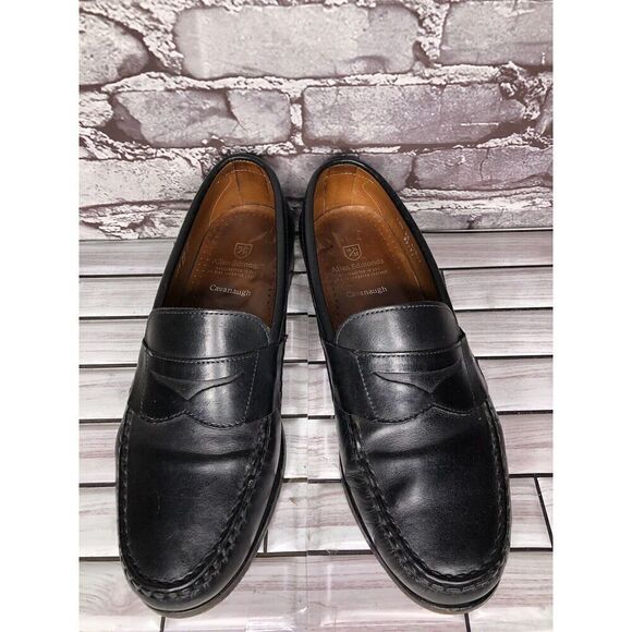 Allen Edmonds Cavanaugh Black Leather Handcrafted Penny Loafers Men’s 10.5 3E US - Picture 2 of 16